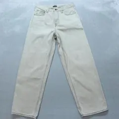 UNIQLO 訳あり A0705 ワイドストレートデニムパンツ 30インチ