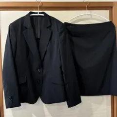 【リクルートスーツ】就活ブラック　ジャケット　スカート2枚　３点セット　M 夏用