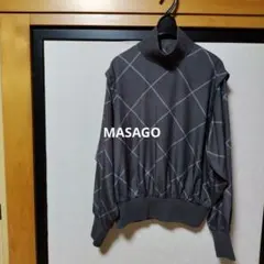 [タグ付き未使用品]　MASAGO チェックプリントプルオーバー M QVC