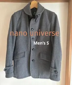 ⭐︎美品　ナノユニバース　メンズウールコート　チャコールグレー