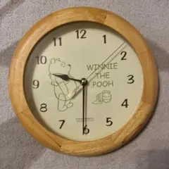 【ディズニー】くまのプーさん 木製フレーム掛け時計ウォールクロック第一生命コラボ