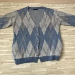 水色、白レディースカーディガン　フリーサイズ