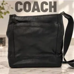 ✨美品✨ COACH コーチ　ショルダーバッグ レザー ブラック