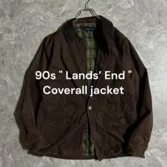 90s Lands' Endランズエンド カバーオールジャケット渋カジ ブラウンのサムネイル