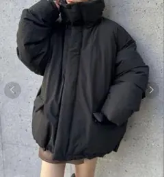 チャオパニック中綿ハーフハッピージャケットアウターブラックレディース