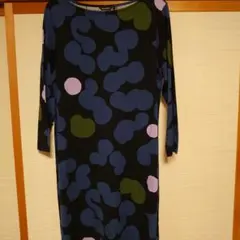 美品✨マリメッコ　marimekko チュニックワンピース　五分袖　綿100 marimekko - 美品✨マリメッコ marimekko チュニックワンピース 五分袖