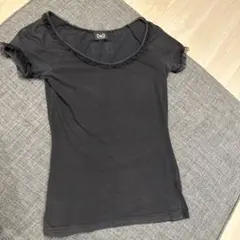 D&G ラインストーンロゴ 半袖カットソー ブラック