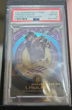 Jordan Lawlar Bowman Inception Auto PSA