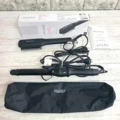 【美品】SALONIAのセット☆ストレートヒートブラシ＆ ヘアアイロンのサムネイル