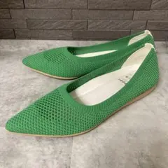 オッフェン フリルパンプス pointed-FRIN グリーン イエロー 38 - メルカリ