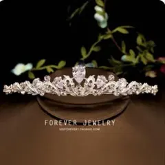 ティアラ　ブライダル　結婚式　卒業　低め