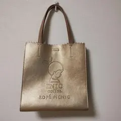 イニックコーヒー×ロペピクニック ゴールド トートバッグ