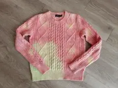 POLO RALPH LAUREN ケーブルニット ピンク グラデーション XS