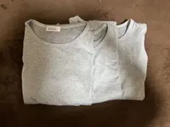 微裏起毛 インナー 長袖 レディースM グレー3枚セット