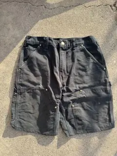 00s carhartt ダブルニーショーツ ブラック ペインター ダック
