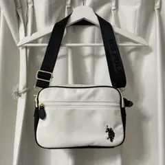 US POLO ショルダーバッグ ホワイト/ブラック
