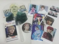 BTS V キムテヒョン　テテ　カード　クリアうちわ 缶バッジ　新大久保