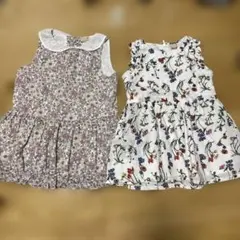 プティマイン　花柄ワンピースまとめ売り　夏物夏服　小花柄　90
