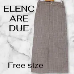 ELENCARE DUEチェック柄 ナロースカート タイトスカート　ロング丈のサムネイル