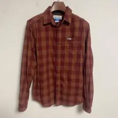 Columbia コロンビア 長袖シャツ 赤/茶 チェック S