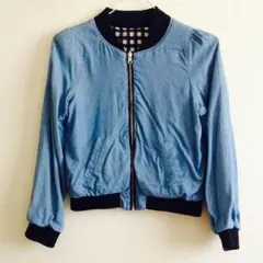 INGNI デニムブルゾン ギンガムチェック