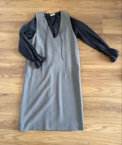 【ballsey】シルクコットン ネックギャザーブラウス★ネイビー