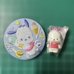 산리오 ポチャッコ 刺繍缶バッジ マスコット