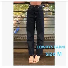 美品 ローリーズファーム レディースM ワイドストレートジーンズ デニムのサムネイル