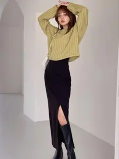 GRL スリット入り ロングタイトスカート