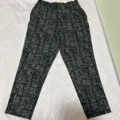 （株）スクロール☆黒×グレーのテーパードパンツ☆珍しい柄☆Mサイズ