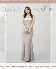 Darich ダーリッチ チェックマーメイドロングワンピース