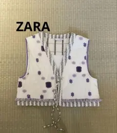 ［新品、未使用、送料込］ZARA 民族柄　ベスト Mサイズ