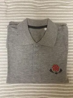 [新品]ジョージアラグビー協会ロゴ入りグレーポロシャツMサイズ
