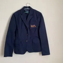 【希少・豪華刺繍】ラルフローレン コットンジャケット ネイビー 3f