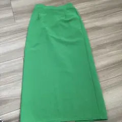 ロングタイトスカート グリーン スリット入り