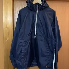 NIKE ナイキ アノラックパーカー ハーフジップ ネイビー L ナイロン