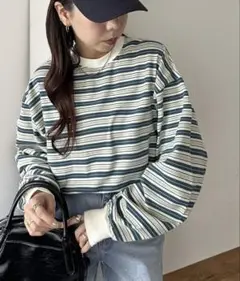 ボーダーロンt Tシャツ