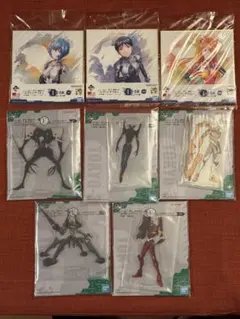 エヴァンゲリオン 一番くじ 色紙＋アクリルスタンド セット 綾波レイ アスカ 他
