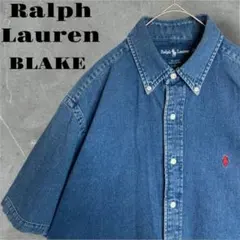 Ralph Lauren 90s デニムシャツ ポニー刺繍 BD BLAKE M