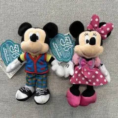 ディズニーランド　ミッキー　ミニー 34周年　ぬいぐるみバッジ
