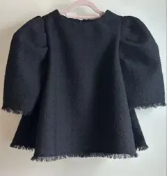 期間限定金額‼️新作★へイヴ　heve カットオフシルキーブラウス heve へイヴ 先行発売品 カットオフシルキーブラウス ブラック 黒