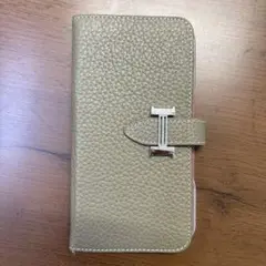 ゴールド レザー 手帳型 iPhone16ケース
