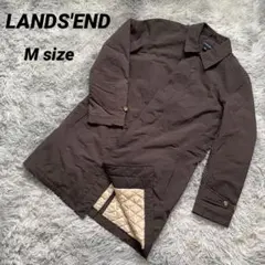 美品【ランズエンド】メンズ ステンカラーコート(M)キルティング