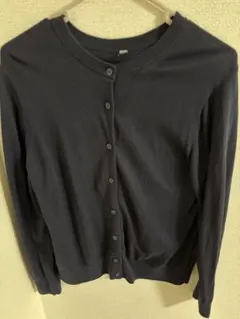 UNIQLO UVカットクルーネックカーディガン　L ネイビー