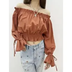 EVRIS コットンオフショルブラウスのサムネイル