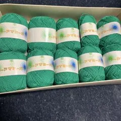 トーアマミーポリ 緑色 毛糸 25g 808 10玉