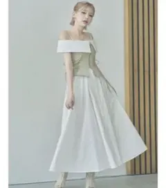 【Taeriコラボ】dazzlin オフショルレイヤードコルセットワンピース