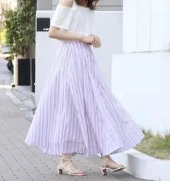 マルチストライプスカート