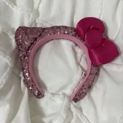 USJ ユニバ カチューシャ キティ スパンコール ピンク