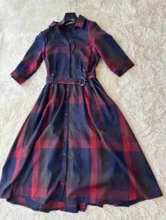 ☆美品☆RED YAZEL チェック シャツワンピース（長袖）M
